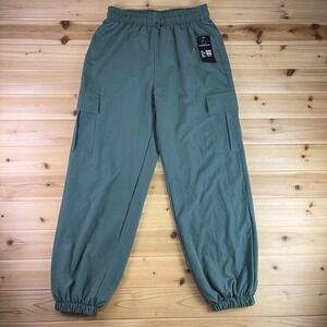 NWT Downtown Motion Pants Womens Medium Green Activewear Cargo Joggers